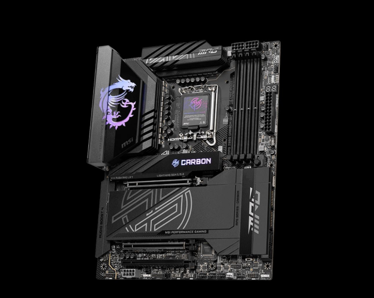 MSI MPG Z890 CARBON WIFI INTEL Z890  Motherboard, 4x DDR5 256GB, 3x PCI-E x 16, 5x M.2, 4x SATA 6... - Image 3