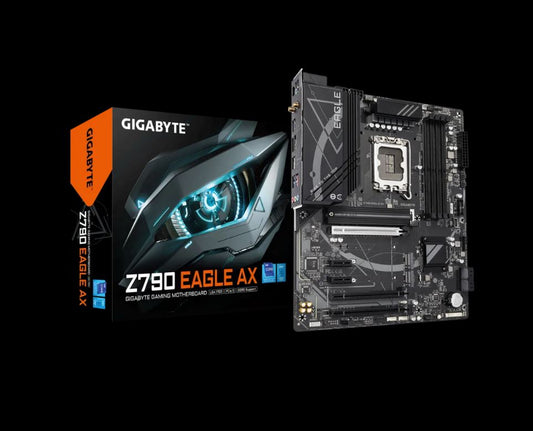Gigabyte Z790 EAGLE AX Intel LGA 1700 ATX Motherboard, 4x DDR5 ~192GB, 3x PCI-E x16, 3x M.2, 4x S...