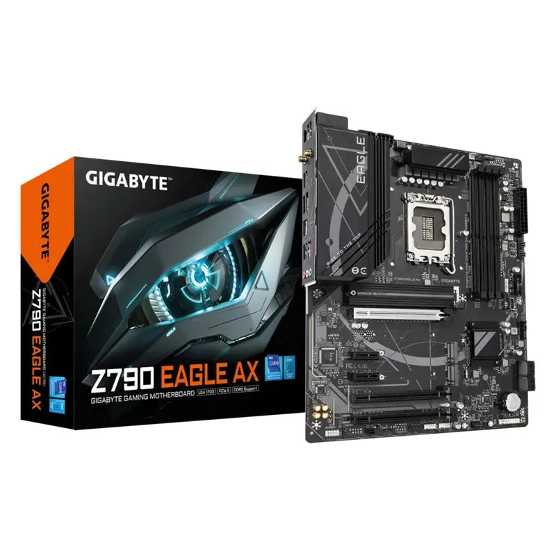 Gigabyte Z790 EAGLE AX Intel LGA 1700 ATX Motherboard, 4x DDR5 ~192GB, 3x PCI-E x16, 3x M.2, 4x S...