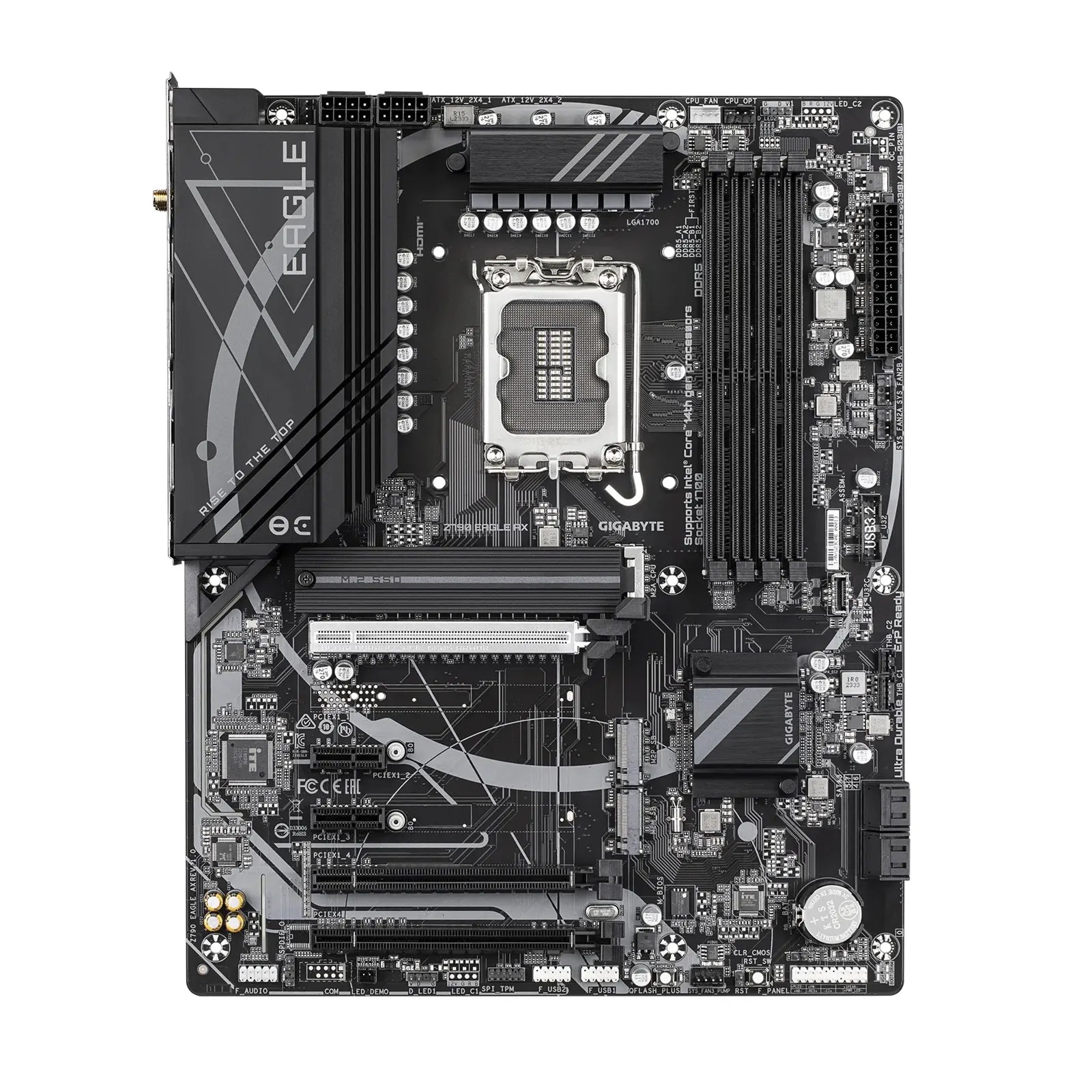 Gigabyte Z790 EAGLE AX Intel LGA 1700 ATX Motherboard, 4x DDR5 ~192GB, 3x PCI-E x16, 3x M.2, 4x S... - Image 2