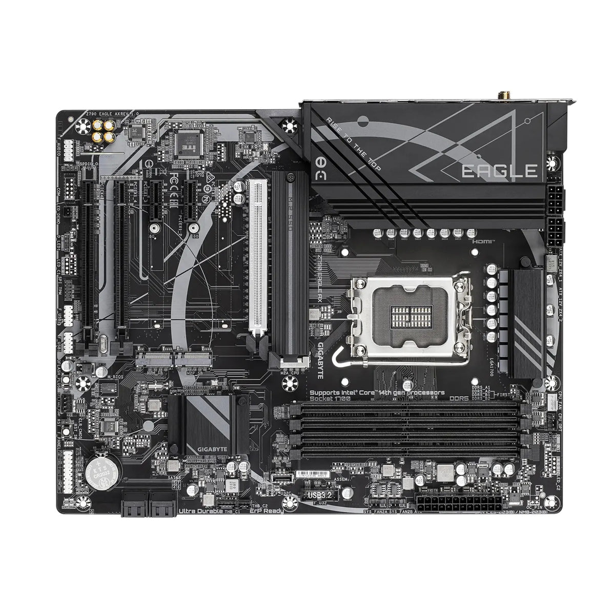 Gigabyte Z790 EAGLE AX Intel LGA 1700 ATX Motherboard, 4x DDR5 ~192GB, 3x PCI-E x16, 3x M.2, 4x S... - Image 3