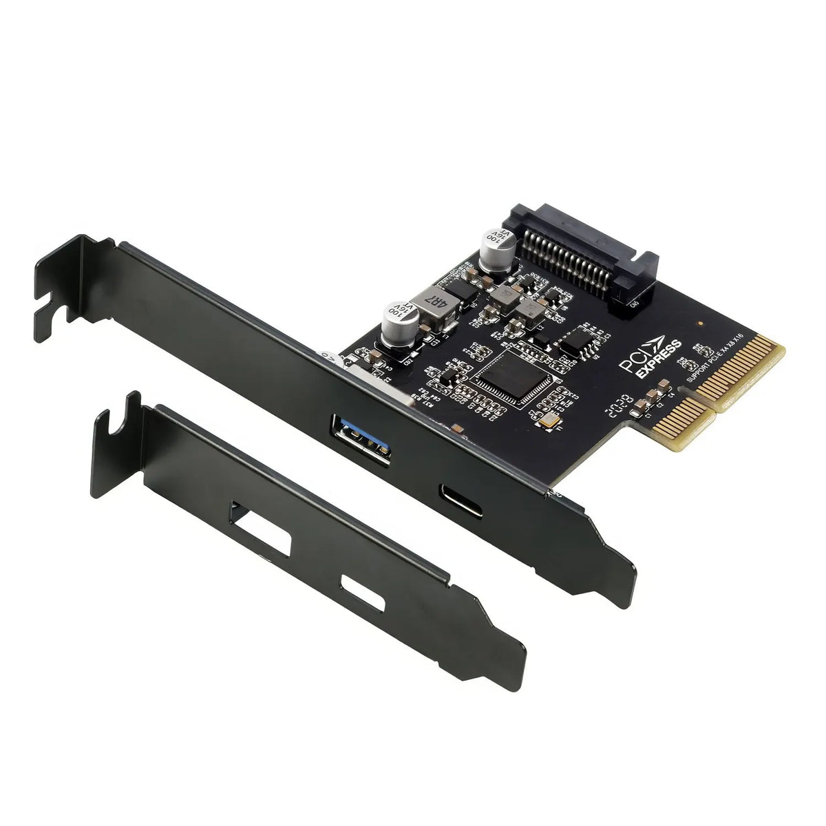 (LS)Simplecom EC312v2 PCIe x4 to 2-Port USB 3.2 Gen II 10Gbps USB-C and USB-A Expansion Card - Ba...