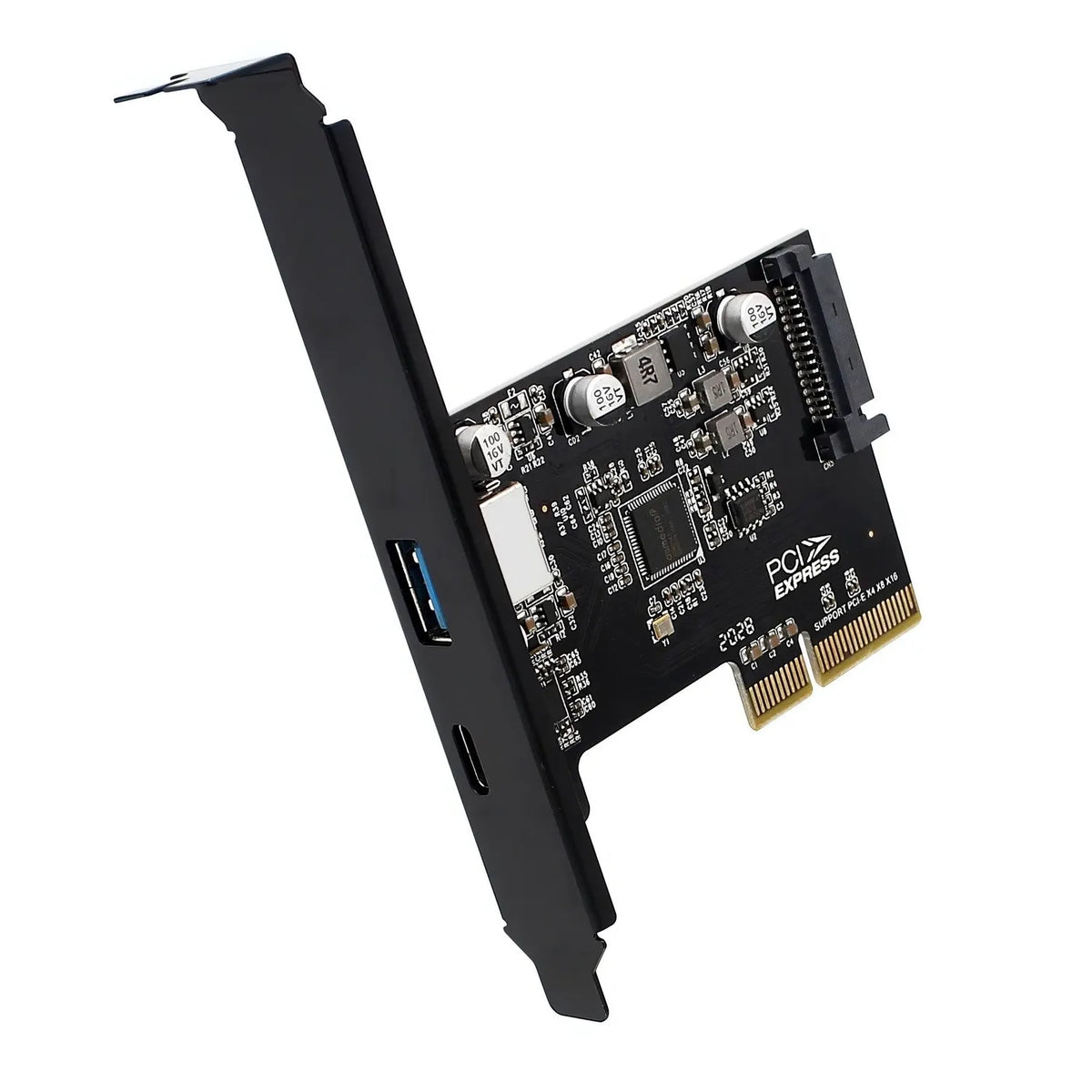 (LS)Simplecom EC312v2 PCIe x4 to 2-Port USB 3.2 Gen II 10Gbps USB-C and USB-A Expansion Card - Ba... - Image 2