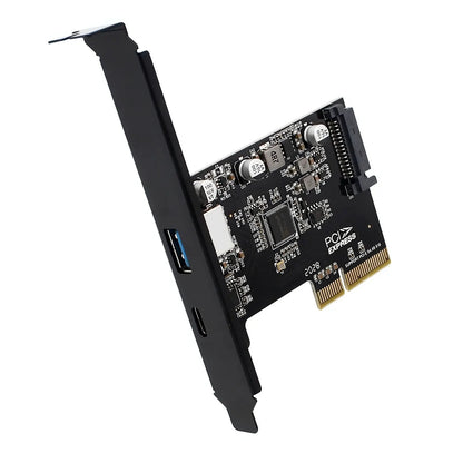 (LS)Simplecom EC312v2 PCIe x4 to 2-Port USB 3.2 Gen II 10Gbps USB-C and USB-A Expansion Card - Ba... - Image 2