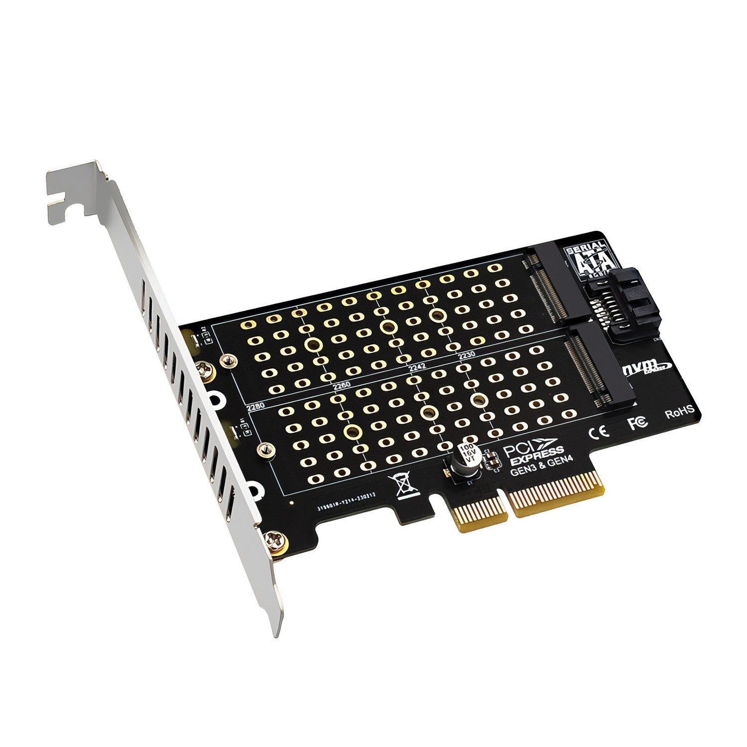 (LS)Simplecom EC412v2 NVMe and SATA M.2 SSD to PCIe x4 Expansion Card - Motherboards