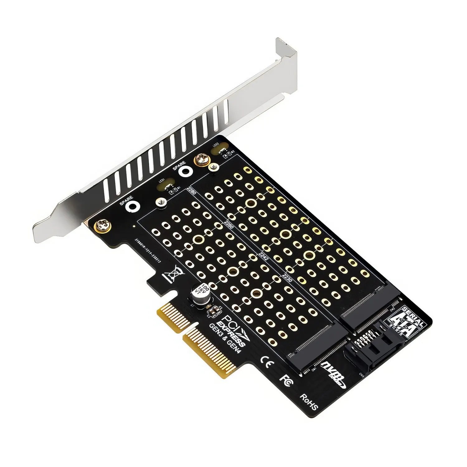 Simplecom EC412v2 NVMe and SATA M.2 SSD to PCIe x4 Expansion Card - Motherboards - Image 2