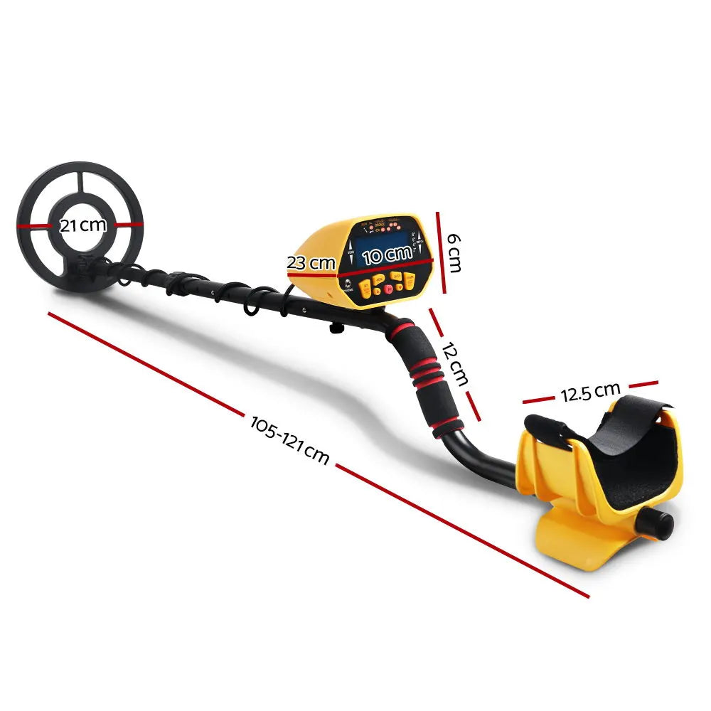 Metal Detector 180MM Deep Sensitive Water Resistant Treasure Hunter Gold Digger Yellow - Image 2