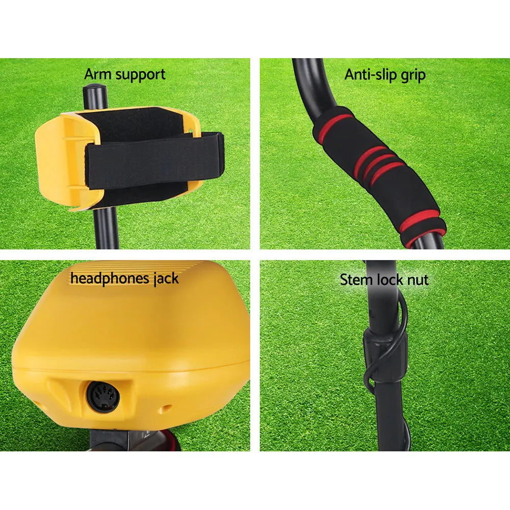 Metal Detector 180MM Deep Sensitive Water Resistant Treasure Hunter Gold Digger Yellow - Image 6