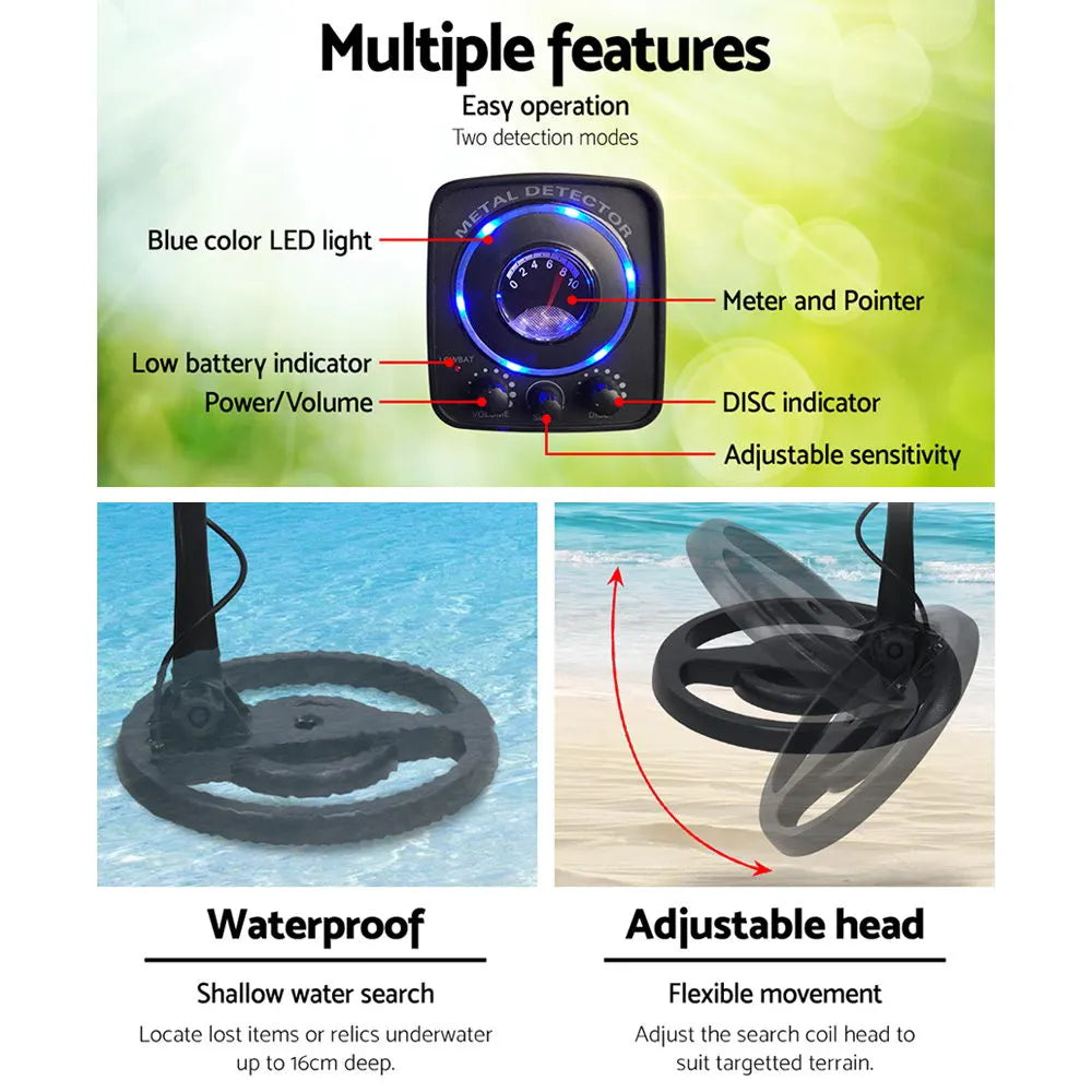 Metal Detector 160MM Deep Sensitive Water Resistant Treasure Hunter Gold Digger - Image 4
