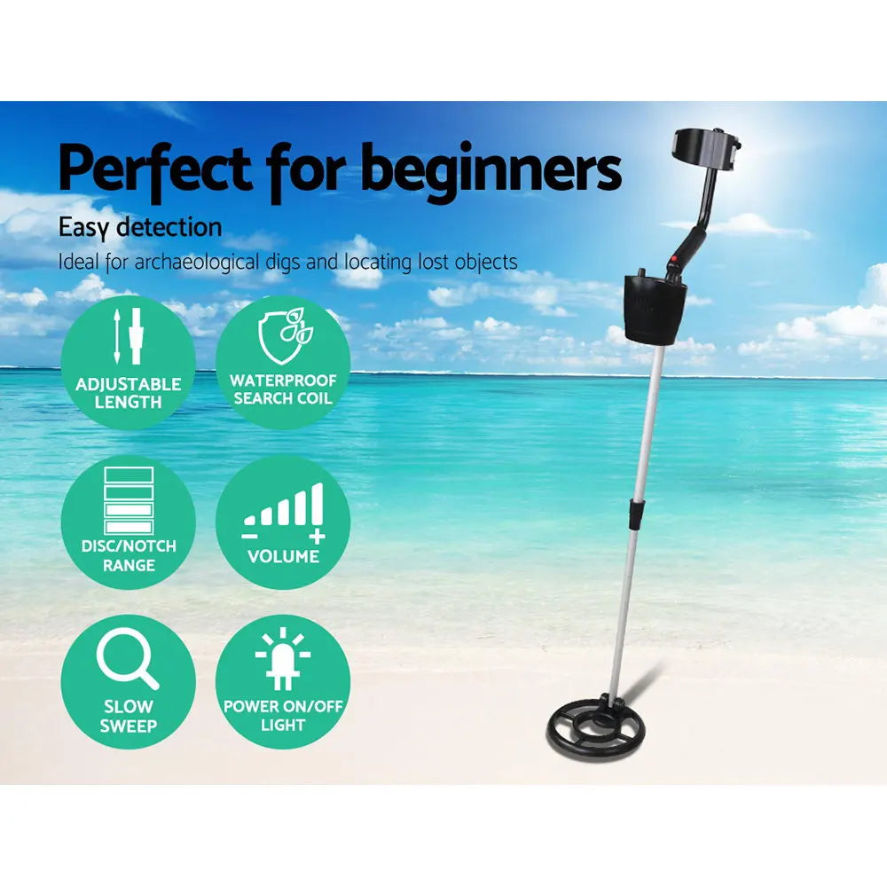 Metal Detector 180MM Deep Sensitive Water Resistant Treasure Hunter Gold Digger Black - Image 3