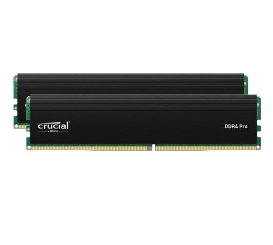 Crucial Pro 32GB (2x16GB) DDR4 UDIMM 3200MHz CL22 Black Heat Spreader Support Intel XMP AMD Ryzen...
