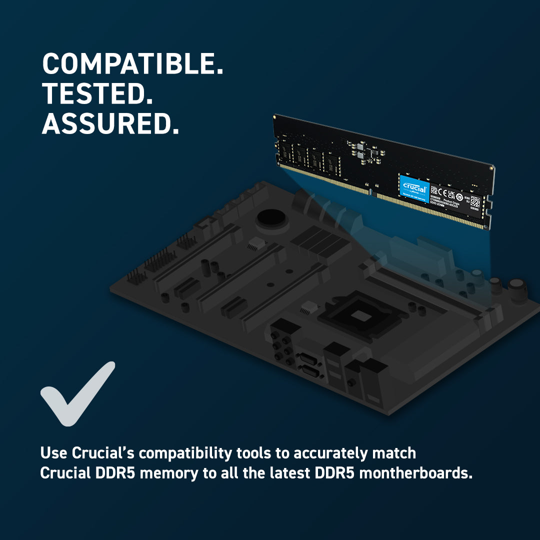 Crucial 16GB (1x16GB) DDR5 UDIMM 4800MHz CL40 Desktop PC Memory - Image 4
