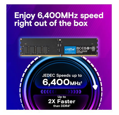 Crucial 16GB (1x16GB) DDR5 CUDIMM 6400MHZ CL52 Desktop PC Memory for Intel Core Ultra Processors... - Image 2