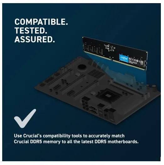 Crucial 8GB (1x8GB) DDR5 UDIMM 5600MHz CL46 Desktop PC Memory ~CT8G48C40U5 - Image 4