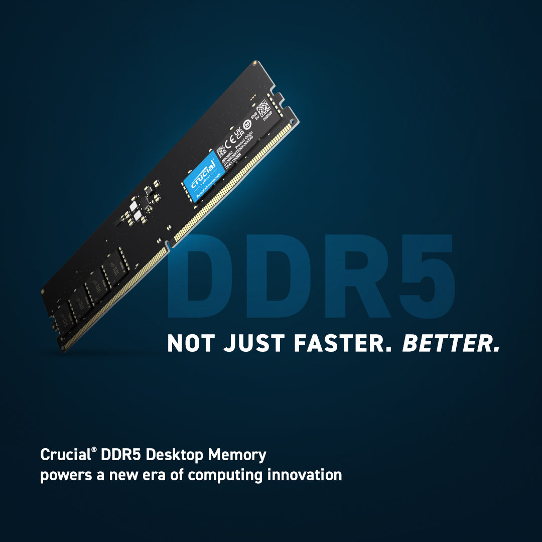 Crucial 64GB (2x32GB) DDR5 UDIMM 4800MHz CL40 Desktop PC Memory - Image 2
