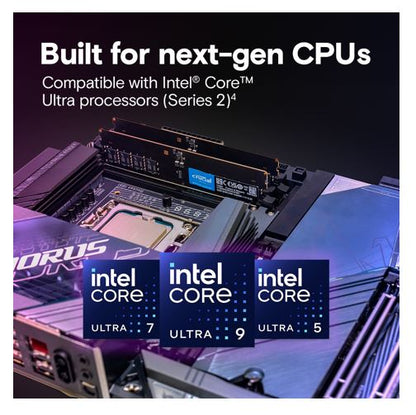 Crucial 64GB (2x32GB) DDR5 CUDIMM 6400MHZ CL52 Desktop PC Memory for Intel Core Ultra Processors... - Image 3