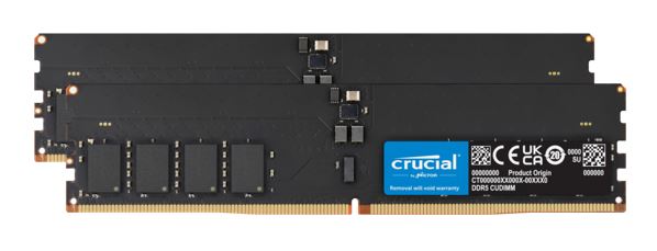 Crucial 128GB (2x64GB) DDR5 CUDIMM 6400MHZ CL52 Desktop PC Memory for Intel Core Ultra Processors...