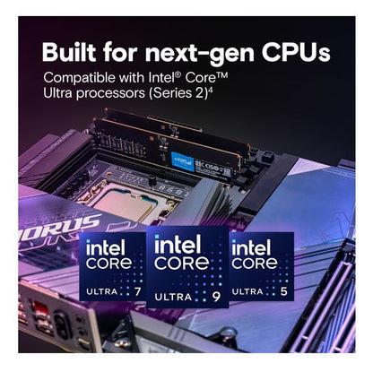 Crucial 128GB (2x64GB) DDR5 CUDIMM 6400MHZ CL52 Desktop PC Memory for Intel Core Ultra Processors... - Image 3