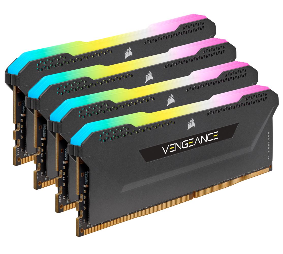 (LS)Corsair Vengeance RGB PRO SL 32GB (4x8GB) DDR4 3600Mhz C18 Black Heatspreader Desktop Gaming...