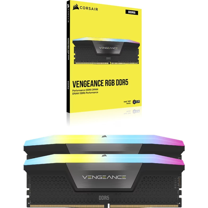 Corsair VENGEANCE® VENGEANCE® RGB 64GB (2x32GB) DDR5 DRAM 6400MT/s CL42 Intel XMP Memory Kit