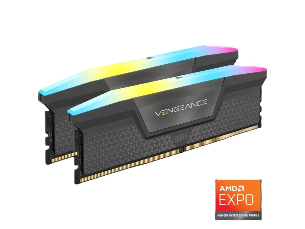 Corsair VENGEANCE® RGB 64GB (2 x 32GB) 288-Pin PC RAM DDR5 6000 (PC5 48000) Desktop Memory - Image 2