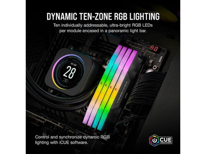 Corsair VENGEANCE® RGB 64GB (2 x 32GB) 288-Pin PC RAM DDR5 6000 (PC5 48000) Desktop Memory - Image 3