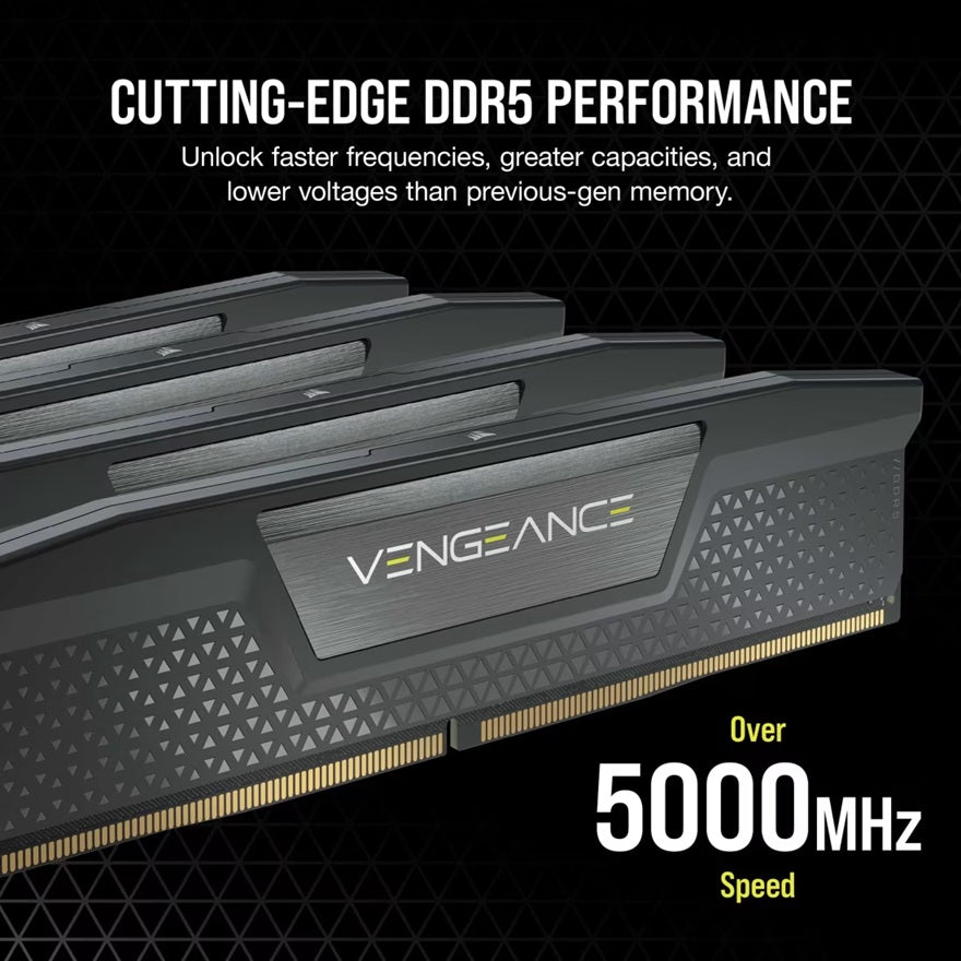 Corsair VENGEANCE® 64GB (2x32GB) DDR5 DRAM 6400MT/s CL42 Intel XMP Memory Kit - Black - Image 4