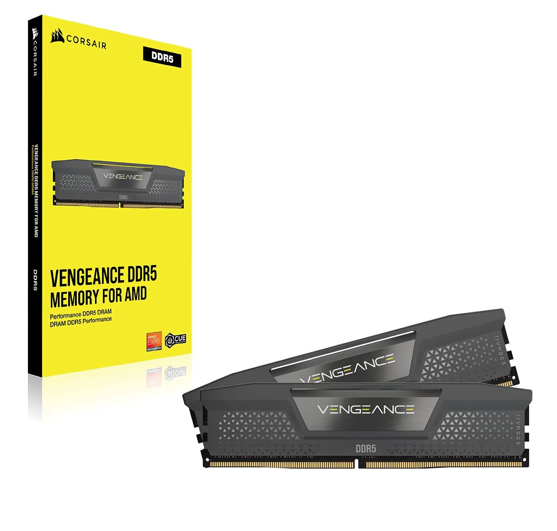 Corsair Vengeance 32GB (2x16GB) DDR5 DRAM 6000MT/S CL30 AMD EXPO  Intel XMP Memory - Black - Image 2