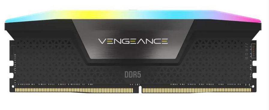 Corsair Vengeance RGB 32GB (2x16GB) DDR5 UDIMM 5200MHz C40 1.25V Desktop Gaming Memory Black - Image 2