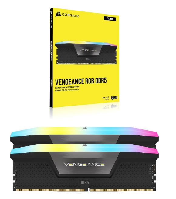 Corsair Vengeance RGB 32GB (2x16GB) DDR5 UDIMM 5200MHz C40 1.25V Desktop Gaming Memory Black Opti... - Image 4