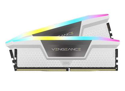Corsair Vengeance RGB 32GB (2x16GB) DDR5 UDIMM 5600MHz C36 1.25V Desktop Gaming Memory White