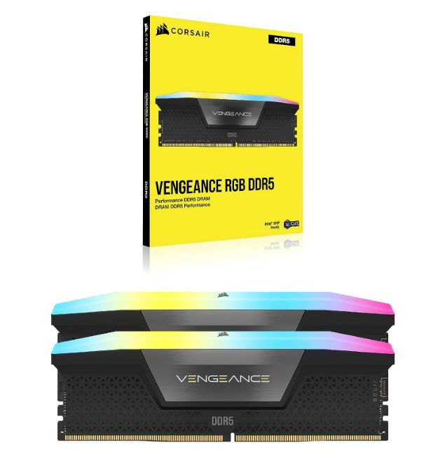 Corsair Vengeance RGB 32GB (2x16GB) DDR5 UDIMM 5600MHz C36 1.25V Desktop Gaming Memory Black Opti... - Image 4