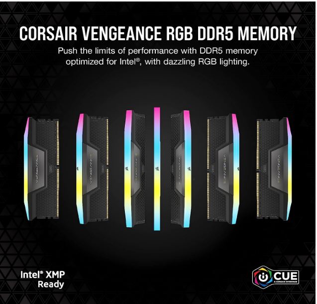 Corsair Vengeance RGB 32GB (2 x16GB) DDR5 6000 CL30-36-36-76 1.40V Intel XMP  AMD EXPO - GREY - M... - Image 3