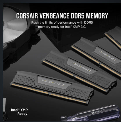 Corsair Vengeance RGB 32GB (2x16GB) DDR5 UDIMM 6000MHz CL30 1.4V Desktop Gaming Memory Black - Image 2
