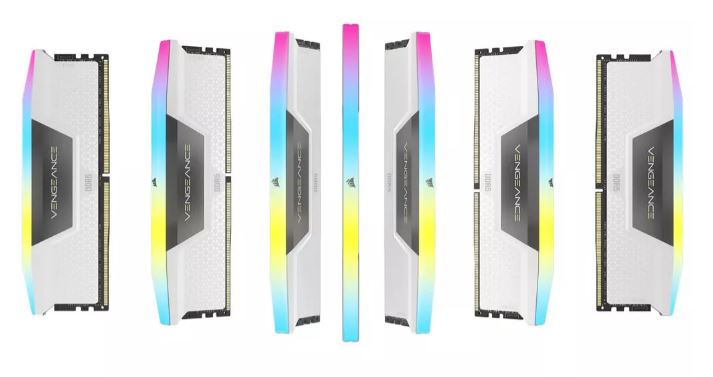 Corsair Vengeance RGB 32GB (2x16GB) DDR5 UDIMM 6000MHz C36 1.4V Desktop Gaming Memory White - Image 3