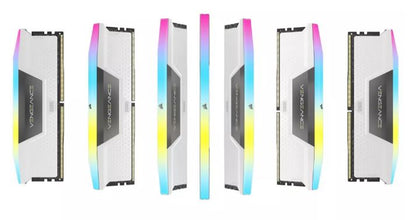 Corsair Vengeance RGB 32GB (2x16GB) DDR5 UDIMM 6000MHz C36 1.4V Desktop Gaming Memory White - Image 3