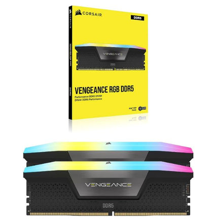 Corsair Vengeance RGB 32GB (2x16GB) DDR5 UDIMM 6200MHz C36 1.3V Desktop Gaming Memory Black - Image 4