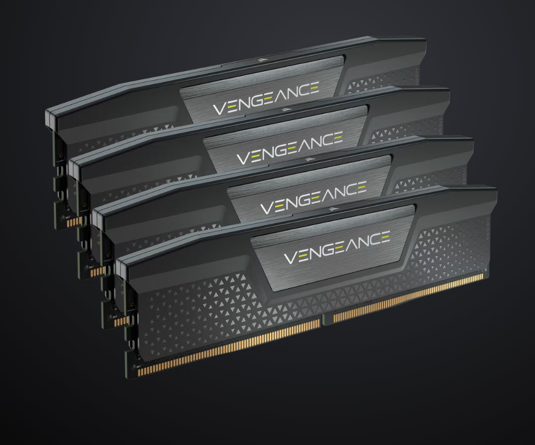 Corsair Vengeance RGB 192GB (4x48GB) DDR5 DRAM 5200MT/s CL38 Memory Kit — Black optimized for Int...