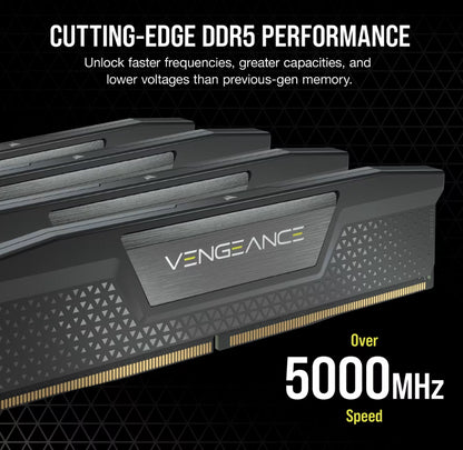 Corsair Vengeance RGB 192GB (4x48GB) DDR5 DRAM 5200MT/s CL38 Memory Kit — Black optimized for Int... - Image 2