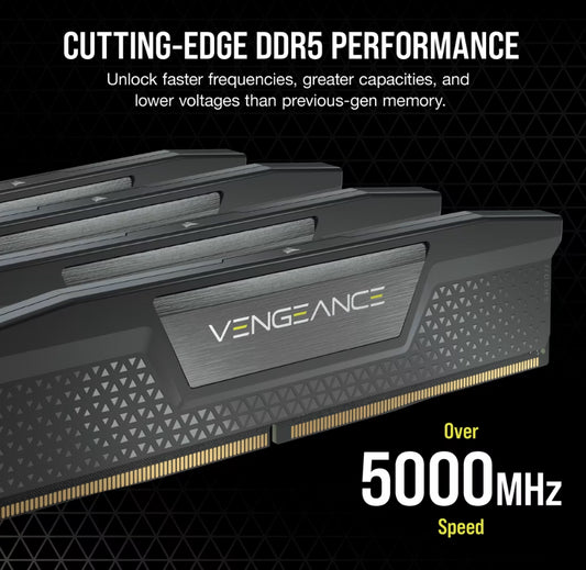 Corsair Vengeance RGB 192GB (4x48GB) DDR5 DRAM 5200MT/s CL38 Memory Kit — Black optimized for Int... - Image 2