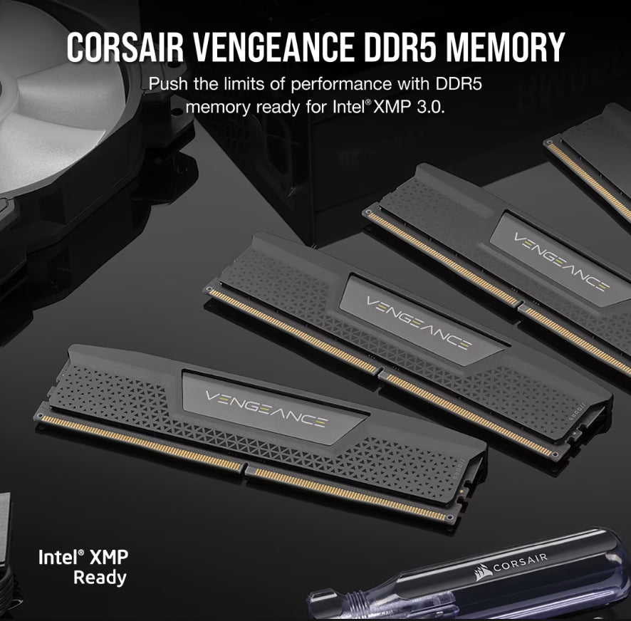 Corsair Vengeance RGB 192GB (4x48GB) DDR5 DRAM 5200MT/s CL38 Memory Kit — Black optimized for Int... - Image 3