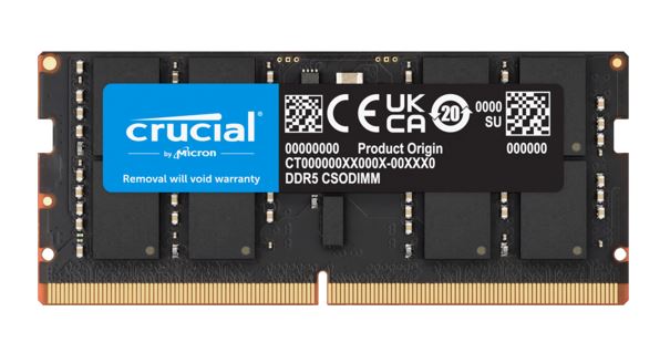 Crucial 32GB (1x32GB) DDR5 CSODIMM 6400MHz C52 1.1V Notebook Laptop Memory for Intel Core Ultra P...
