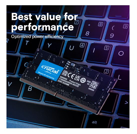 Crucial 64GB (1x64GB) DDR5 SODIMM 5600MHz CL46 Desktop PC Memory - Image 4