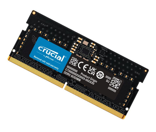 Crucial 8GB (1x8GB) DDR5 SODIMM 4800MHz C40 1.1V Notebook Laptop Memory ~CT8G56C46S5