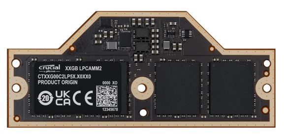 Crucial LPCAMM2 LPDDR5X 32GB DDR5 7500Mhz Memory for Lenovo P1 P14 P16v