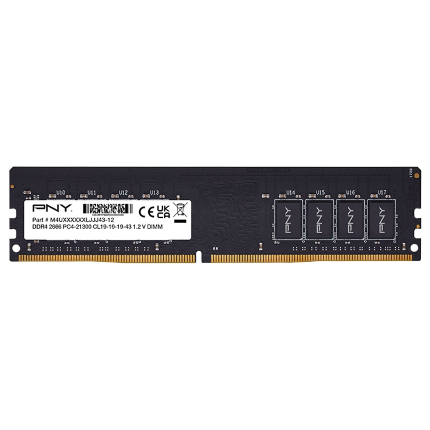 PNY 16GB (1x16GB) DDR4 UDIMM 2666Mhz CL19 Desktop PC Memory - Image 2