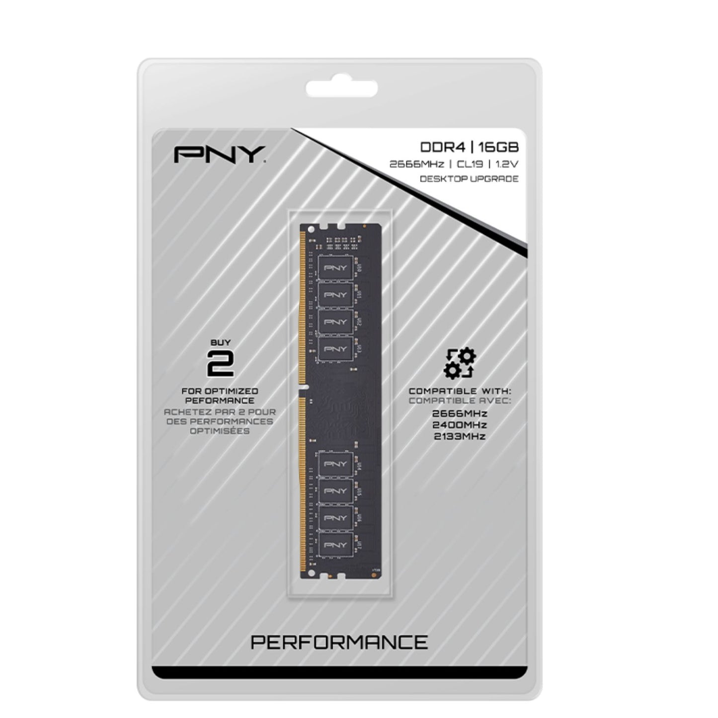 PNY 16GB (1x16GB) DDR4 UDIMM 2666Mhz CL19 Desktop PC Memory - Image 3
