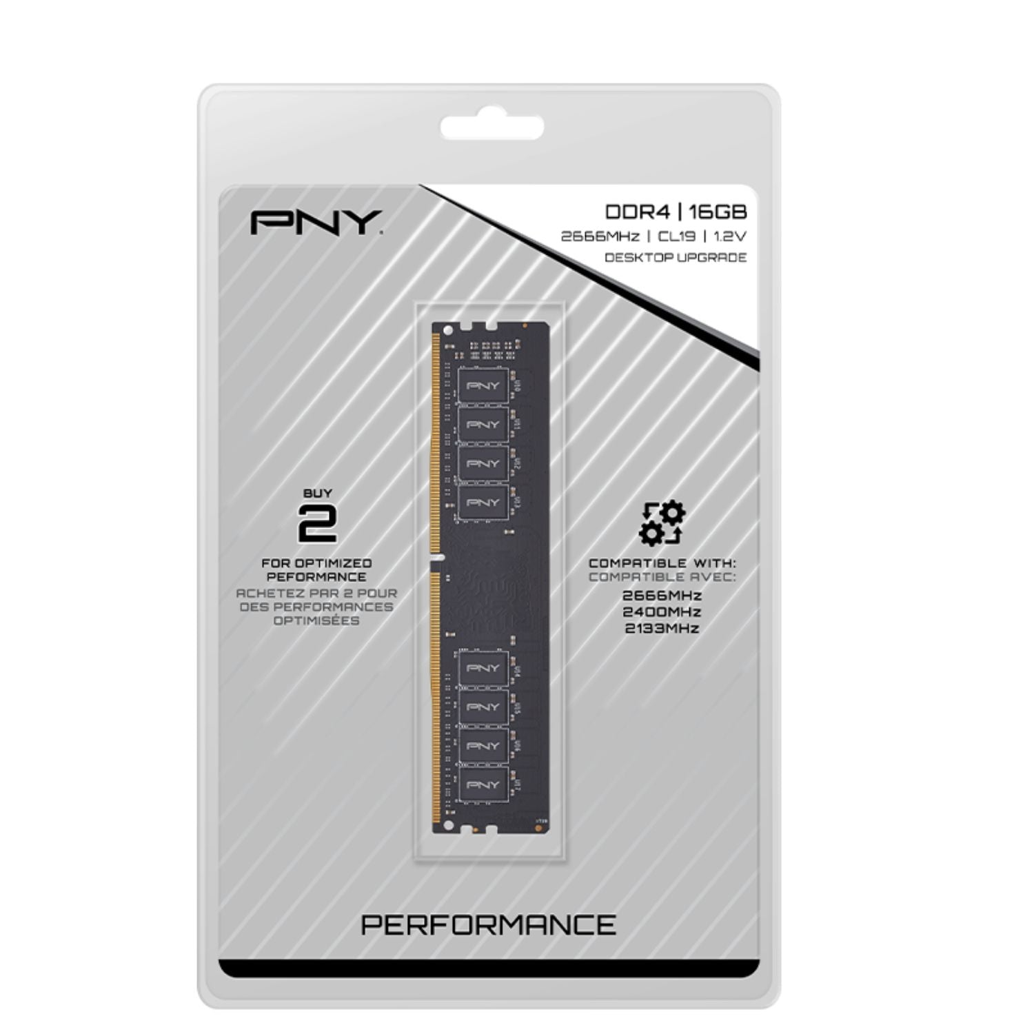 PNY 16GB (1x16GB) DDR4 UDIMM 2666Mhz CL19 Desktop PC Memory - Image 3