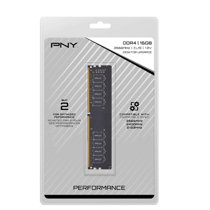 PNY 16GB (1x16GB) DDR4 UDIMM 2666Mhz CL19 Desktop PC Memory - Image 3