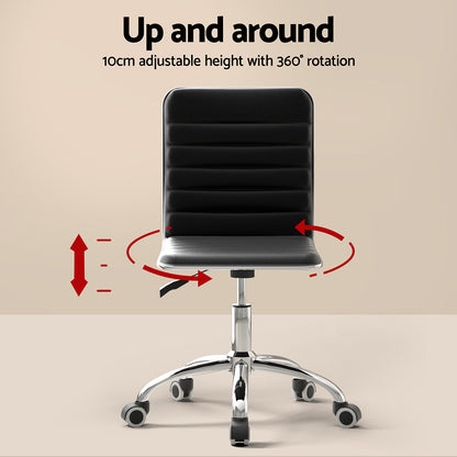 Artiss Computer Desk Office Chair Set Desks with Keyboard Shelf Try Black - Image 6